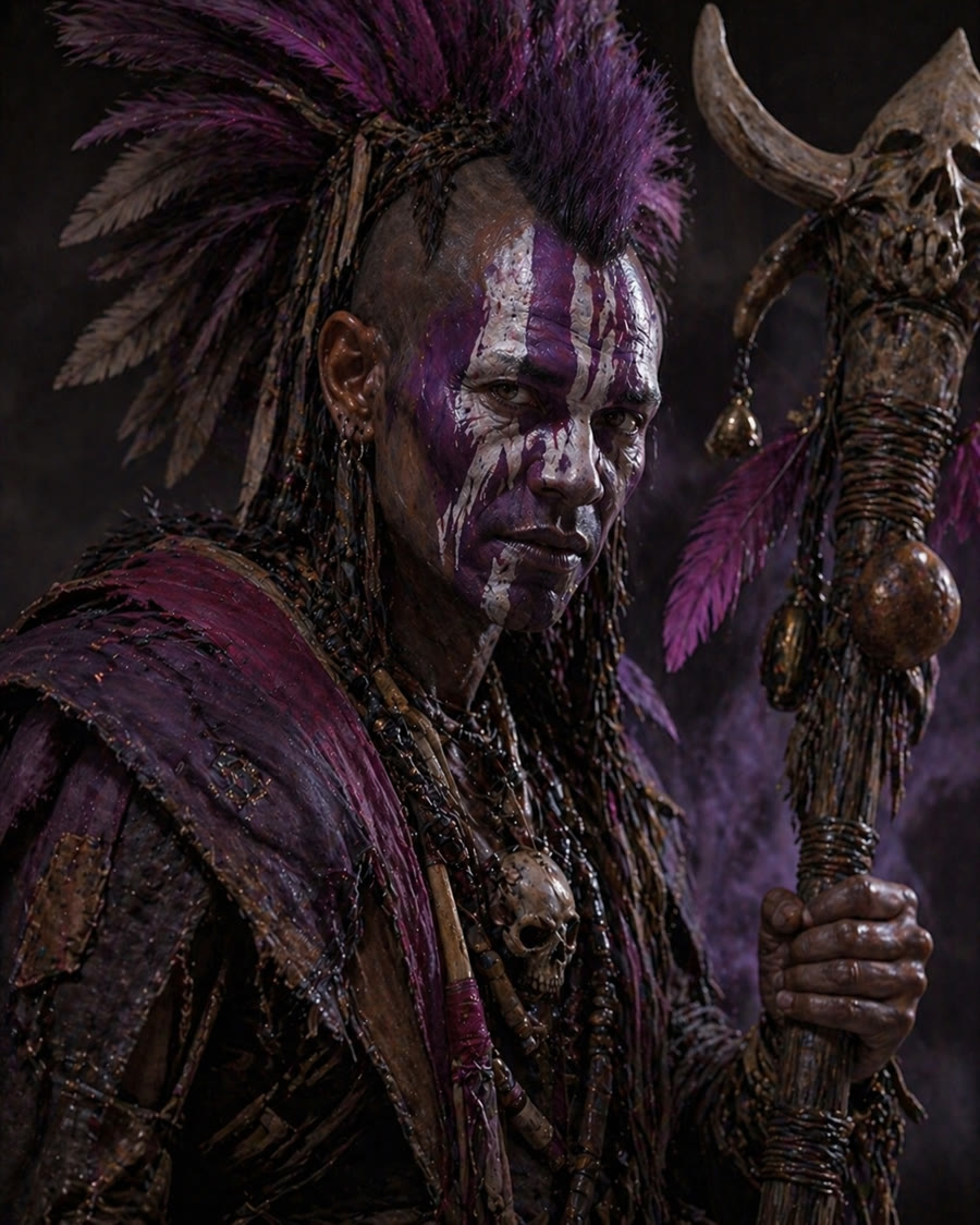 Tribal shaman character concept